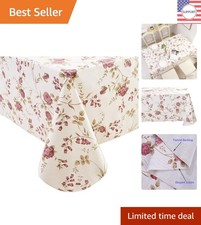 Versatile Heavy-Duty Vinyl Table Cover 52x70' - Elegant for Indoor Outdoor Use