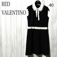 RED VALENTINO Sleeveless Ribbon Studs Dress Women Size 40 black Genuine