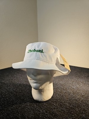 NEW CHOBANI Yogurt White Bucket Hat - Atlantis Brand Made In Italy NWT