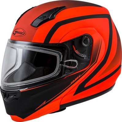 Gmax MD-04 Snow Docket Modular Helmet Matte Black Orange size X-Small