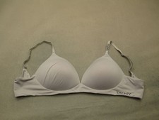 36C DKNY Womens Gray Lined Wireless Back Closure Opaque Demi Bra 11Q