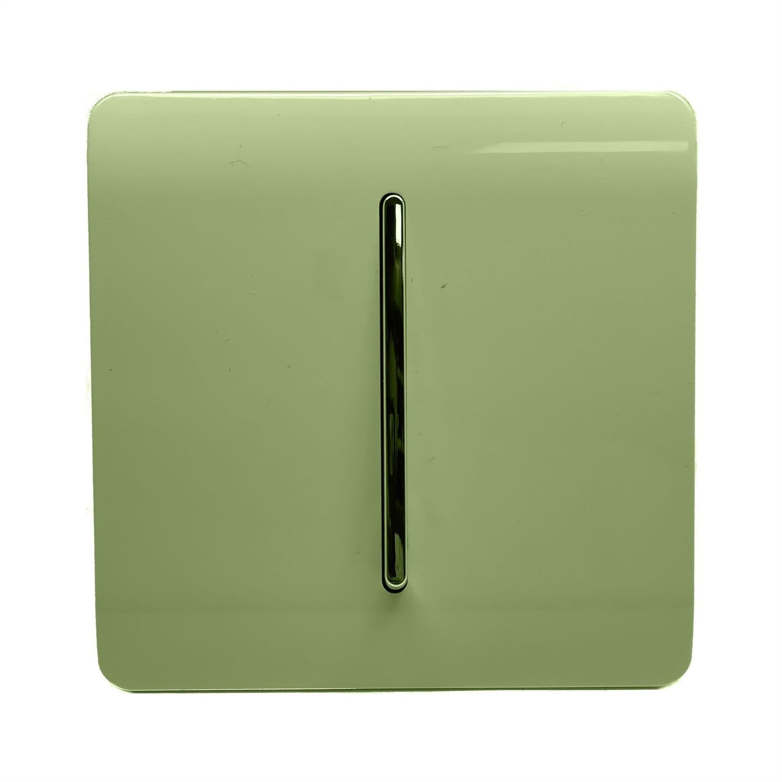 Trendi Fan Isolator 10A Triple Pole Chrome Rocker Switch in Moss Green