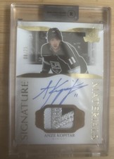 UD 2021-22 The Cup Signature Materials Auto Patch Anze Kopitar Kings 08/25