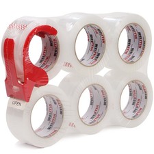 Packing Tape 660 Yards, 6 Pack 2 inch x 110 Yards Heavy Duty Clear Packaging ...