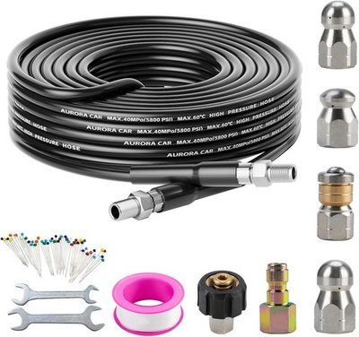 #ad #ad Sewer Jetter Kit for Pressure Washer 30FT，Drain Cleaner Hose 1 4 Inch NPT Cor $49.99