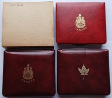 1973, 1978, 1980 Canada UNC Coins Mint Sets, Three Prooflike RCM Canadian Sets
