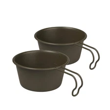 450ml Olive-Green Stainless Steel Sierra Cups for Camping Hiking Outdoor Use