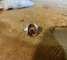 Baltic Amber Ring Sterling Silver