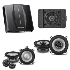 Alpine PXE-C80-88 OPTIM8 DSP Amp, SS-SB10 Sub, S2-S40C & S2-S50 Bundle