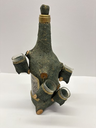 Vintage Bottle Decanter with Six Shot Glasses on Branches - Picture 9 of 12