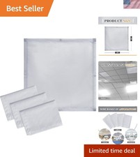 4 Pcs 2 x 2 Feet Fluorescent Light Covers for Ceiling Lights Classroom Magnet...