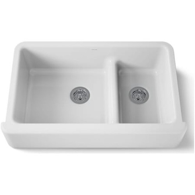 #ad #ad New Kohler K 6427 0 Whitehaven 35 11 16 Self Trimming Farmhouse Double Basin A $1235.95