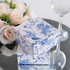 25 Tote Gift 4x4 in BOXES Floral Printed Party Favor Holders Events Decorations
