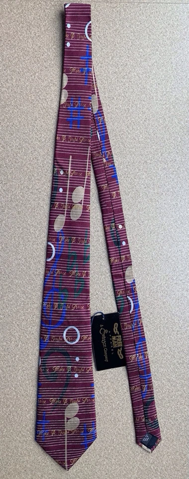 Free Man Apparel мужской шелковый галстук «Сделай радостный шум» музыкальные ноты Swanson Co - Изображение 3 из 4