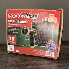As Seen On TV Copper Bullet 75ft Expanding Garden Hose + 10-Pattern Nozzle