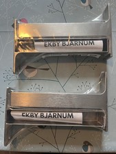 New IKEA Ekby Bjarnum Shelf Brackets 21089 Brushed Metal 7.5" 901.361.36  