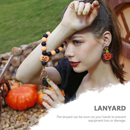 Luminous Pumpkin Key Ring Office Phone Lanyard Lanyards for Keys - 第 3/12 張圖片