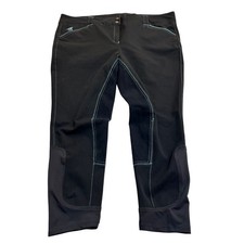 Piper Curvy Evolution Smartpak Womens Black Teal Equestrian Riding Breeches 44R