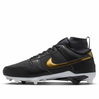 Size 8.5 Nike Alpha Menace Dunk Gold Black Football Cleats HV6923