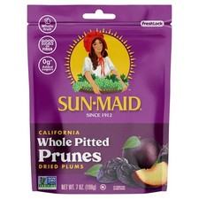 Pitted Prunes, Non-GMO, 100 Fruit, No Sugar added, 7 oz Pack of 1