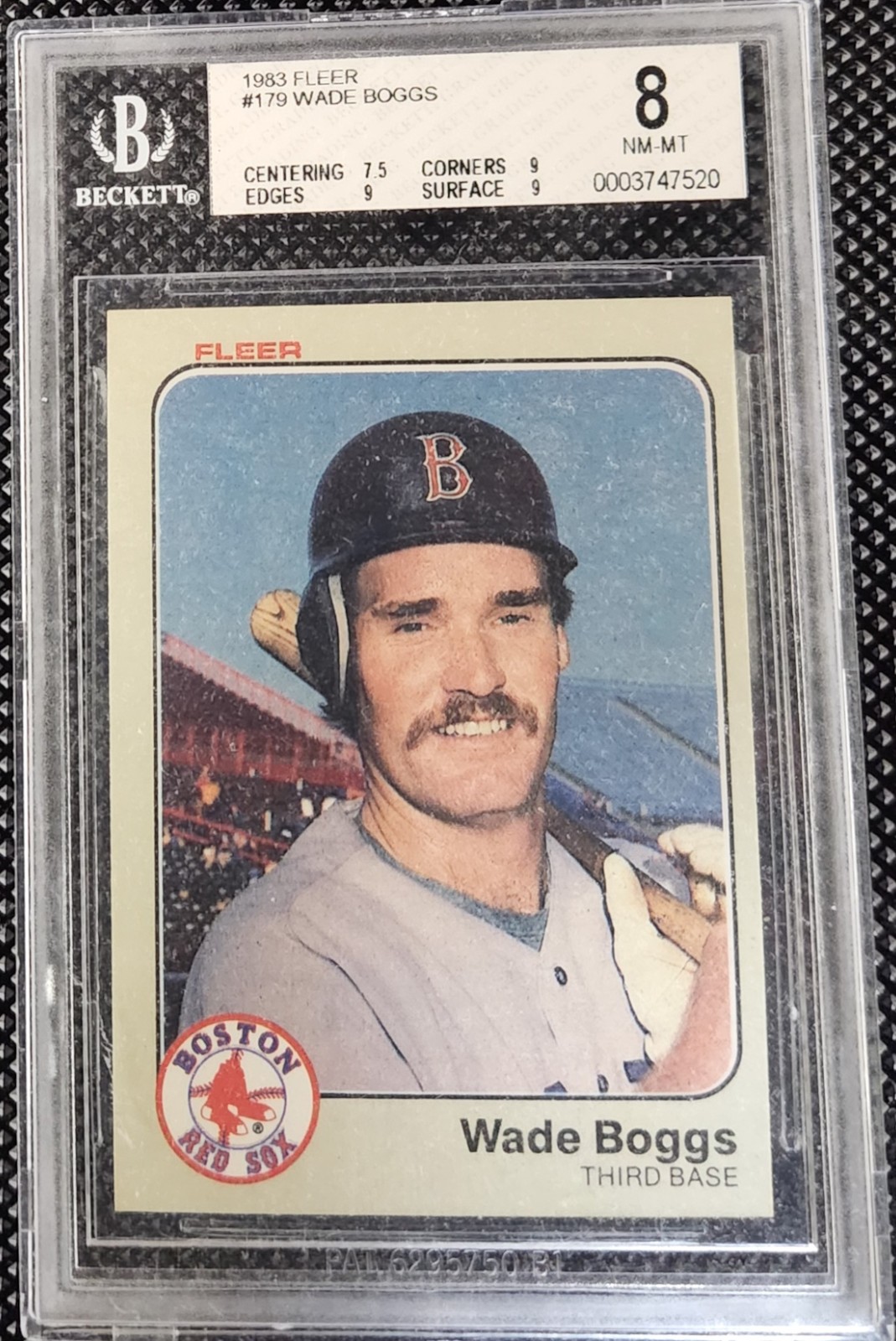 1983 Fleer - Wade Boggs RC #179 BGS 8