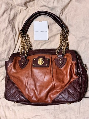 Marc Jacobs Y2K Quilted Shoulder Bag Brown Archive Authentic 
