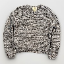 Anthropologie Ruby Moon women’s Black White  Chunky Knobby Knit Sweater - S