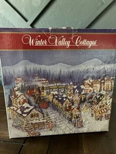 winter valley cottages porcelain train station