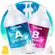 Crystal Clear 1 Gallon 2 Part Epoxy Resin Kit Craft Marine Supply