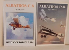 Lot of 2 - ALBATROS C.X (Grosz) & ALBATROS D.III (Grosz); Windsock Datafile SCs