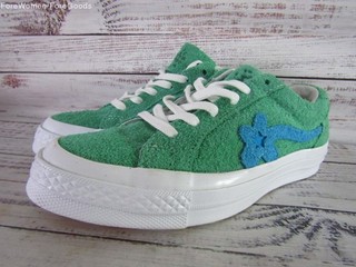 Converse x Golf le Fleur One Star Ox Women's Green Suede Sneakers Size 6 160322C