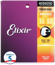 Elixir Strings 16027 Nanoweb Phosphor Bronze ...