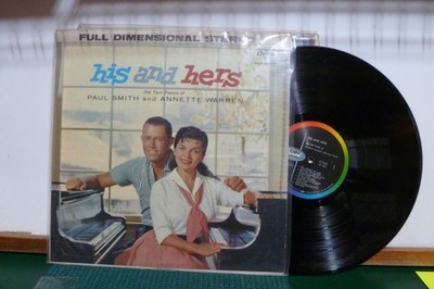 PAUL SMITH & ANNETTE WARREN. HIS AND HERS TWIN PIANOS  STEREO 1959. EXC .   LP