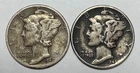 1942-D and 1945 10C Mercury Dimes 90% Silver (See Description)