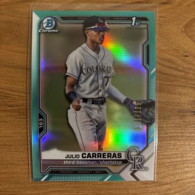 2021 Bowman Chrome Aqua Julio Carreras /125 #BCP-161