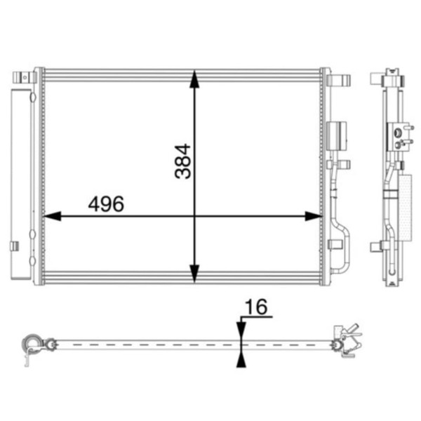 Kondensator Klimaanlage Mahle AC 61 000P FüR Hyundai Kia Tucson Sportage IV-image