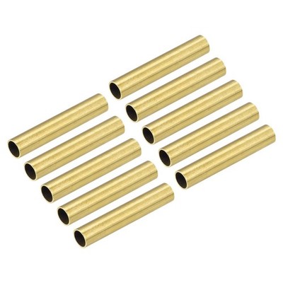 Brass Tube 5.5mm OD 0.5mm Wall Thickness 30mm Length Pipe Tubing for DIY 20 Pcs