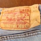 Levi's 501XX 501 Series Men's Light Wash Blue Distressed Straight Jeans — photo 2