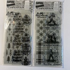 Tim Holtz Stampers Anonymous 2 Christmas Rubber Stamp Stencil Set THMM188  176