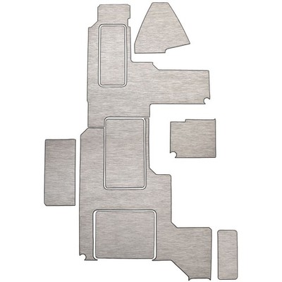 Cobalt Boat Snap-In Deck Mats 407442 | Gray / White Woven Vinyl (Kit)