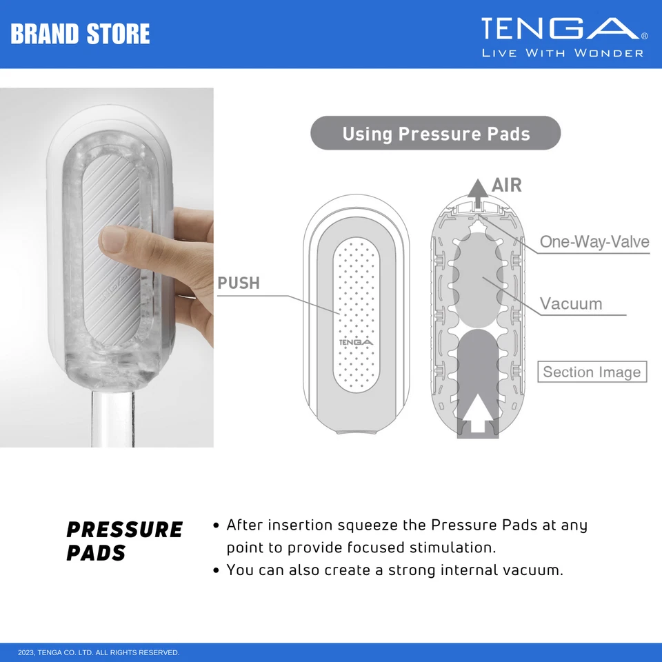 TENGA Flip Zero Gravity Male Reusable Masturbator/ Stroker & Lotion Bundle - Image 3 of 4