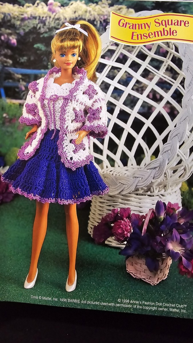 Annie's FASHION Doll CROCHET CLUB PATTERN Granny Square Ensemble