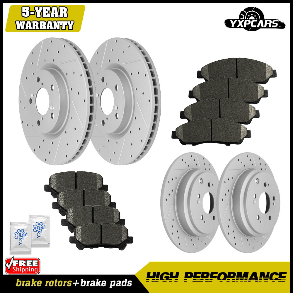 Rear Brake Rotors & Ceramic Pads Kit For 2001-2006 Acura MDX & Honda Pilot – 6-Piece Set