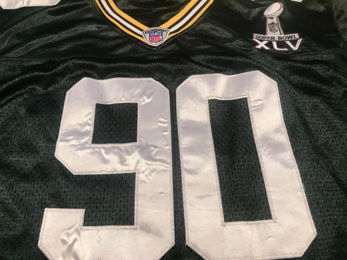 B.J. Raji Green Bay Packers Reebok On Field Super Bowl Sewn Jersey Men's Size 50 - Picture 12 of 13