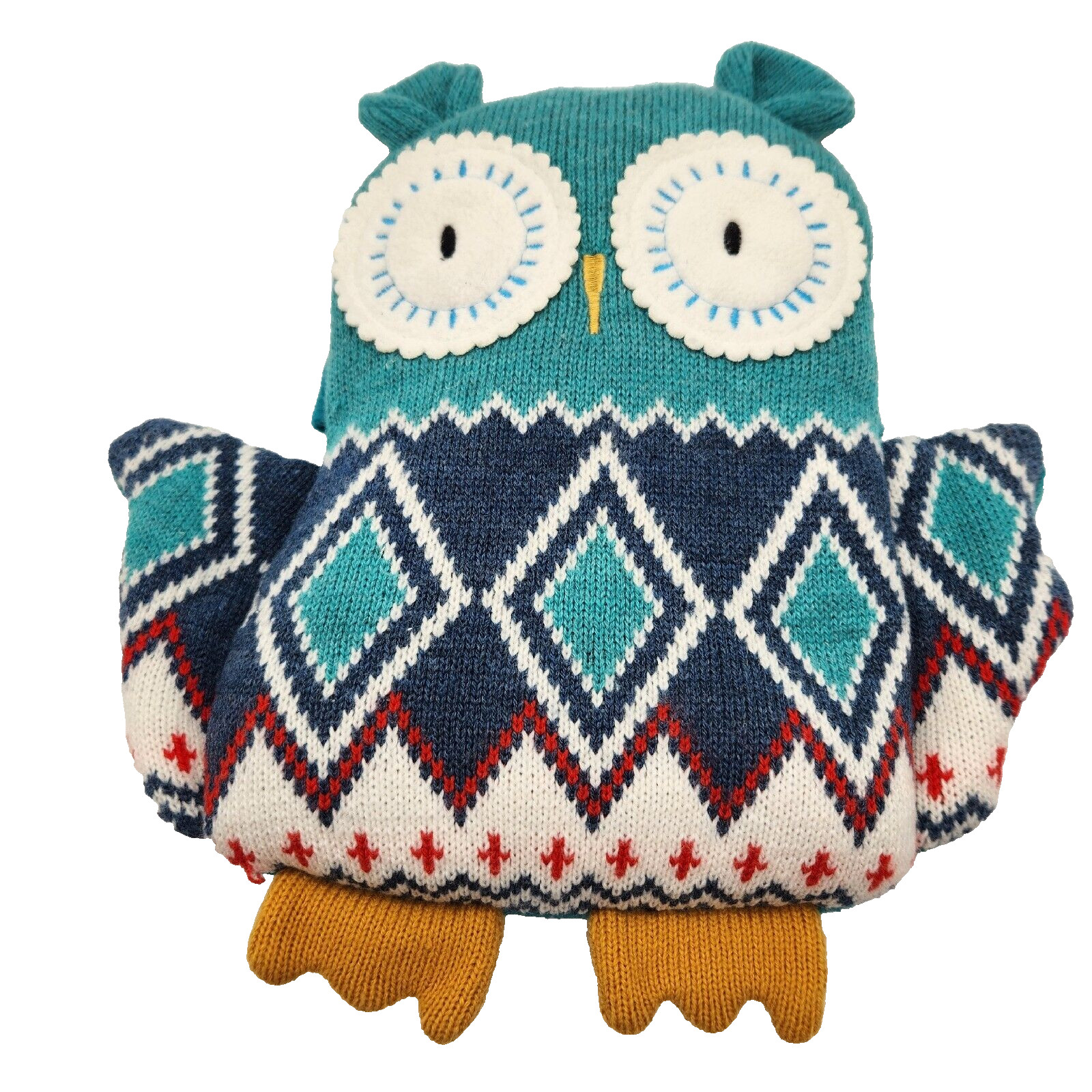 Cover Or Pillow Cover Knit 10"x8" Teal Birds