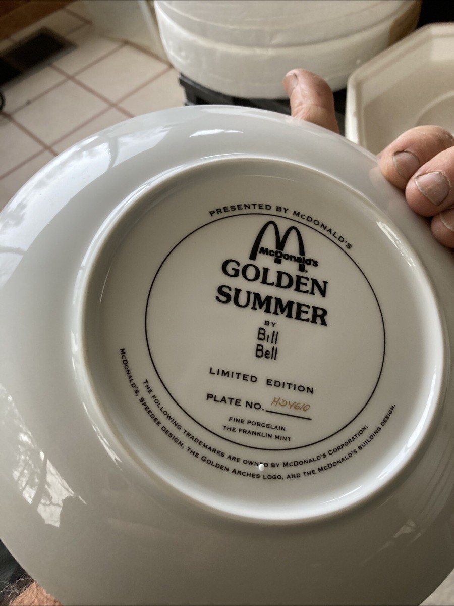 McDonald's Collector Plate By The Franklin Mint Golden Summer By