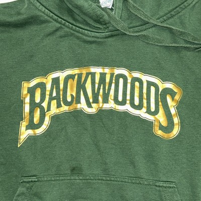 Backwoods Hoodie Unisex Size Medium Green Gold Pullover | eBay