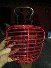 Red And Green Metal Basket Shaped Like An Apple — photo 4