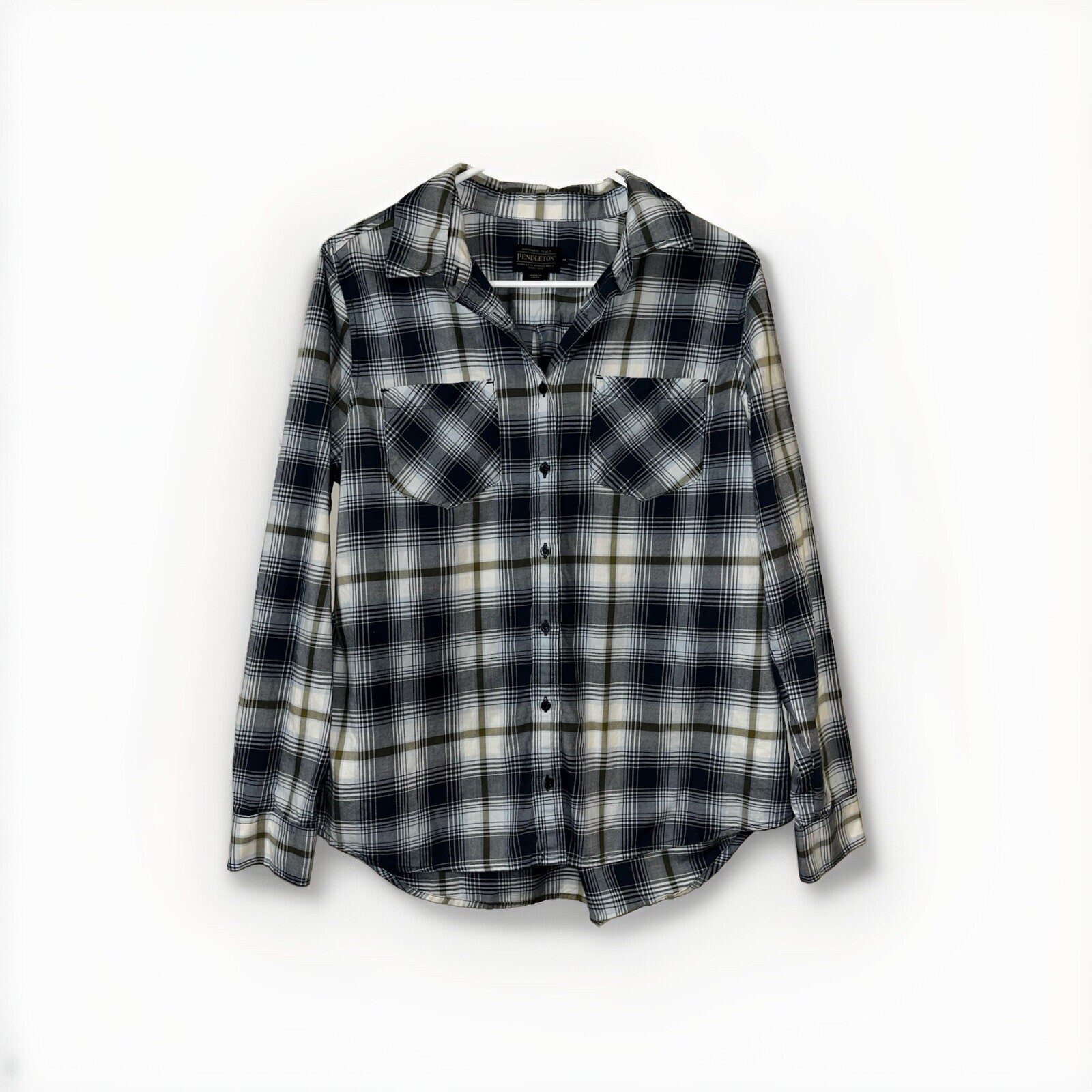 Pendleton Women's Medium Plaid Cotton Button Up S… - image 1
