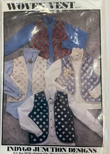 INDYGO JUNCTION DESIGNS #214 WOVEN VEST- SIZE SMALL-LARGE